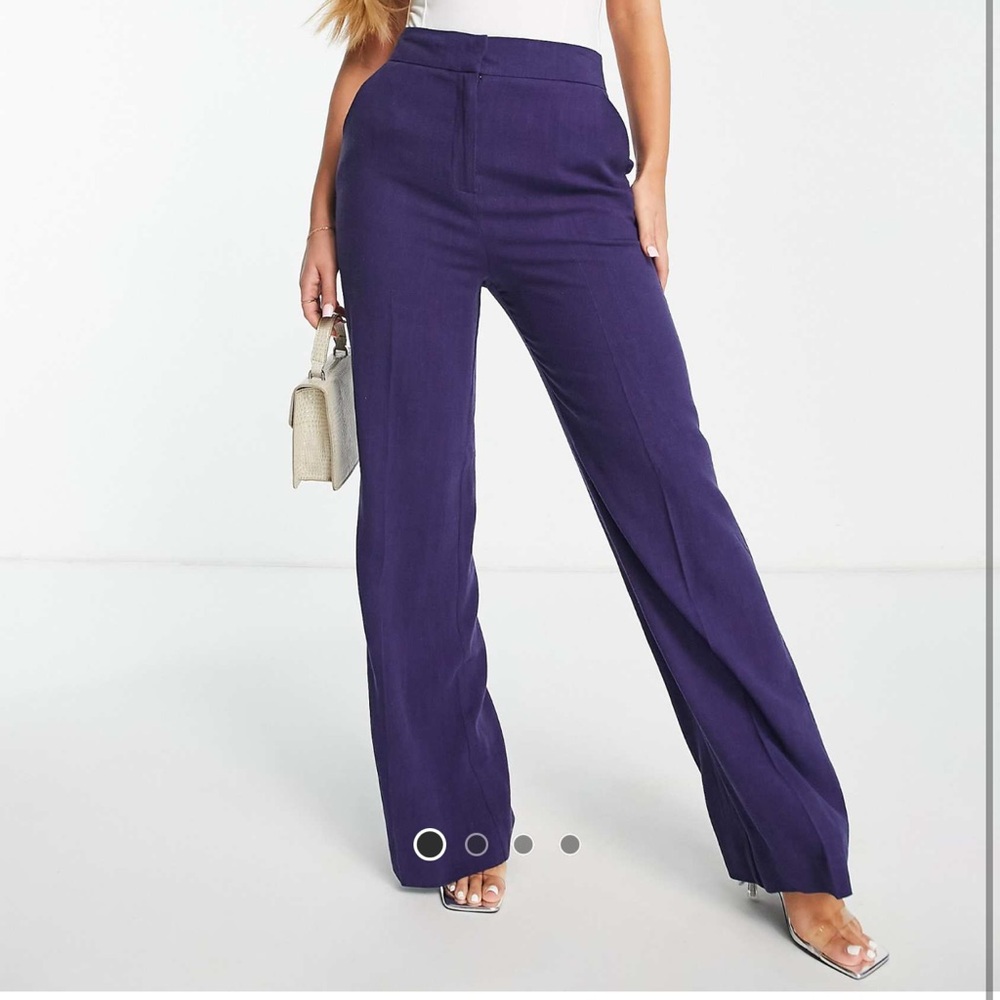 Purple Wide Leg Pants
